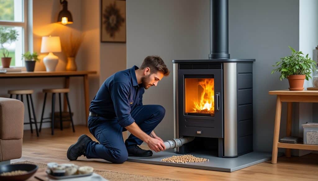 Installation poêle à granulé avec conduit existant : coût et entretien